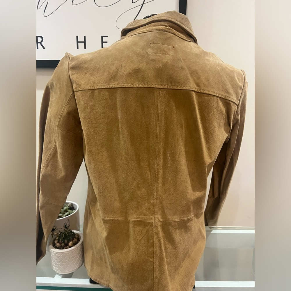 Bagatelle Light Brown Suede Womens Shacket - Picture 2 of 7